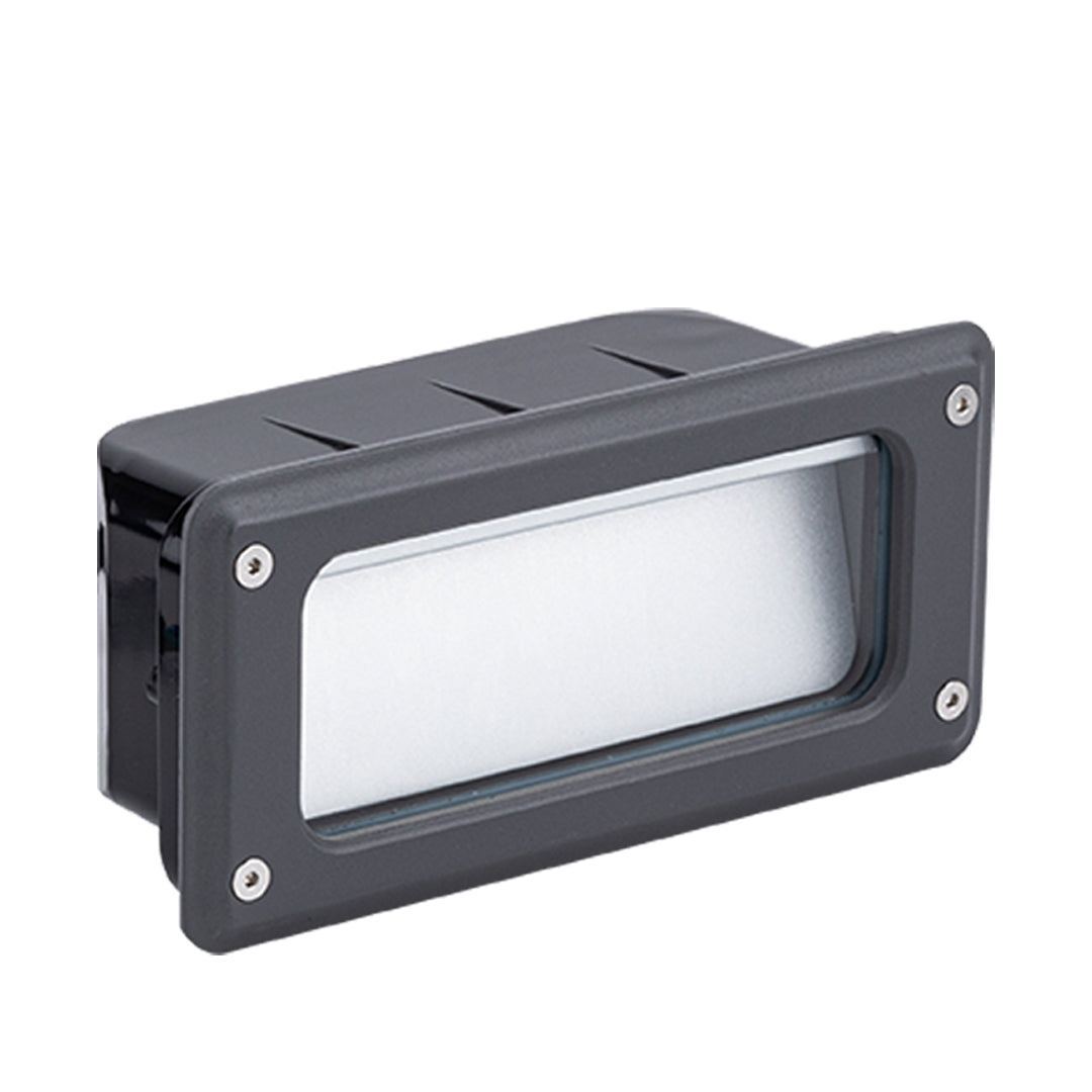 Classic Recessed LED Step Light — Die-Cast Aluminum, 5W OSRAM, 3000K, IP65 Weatherproof