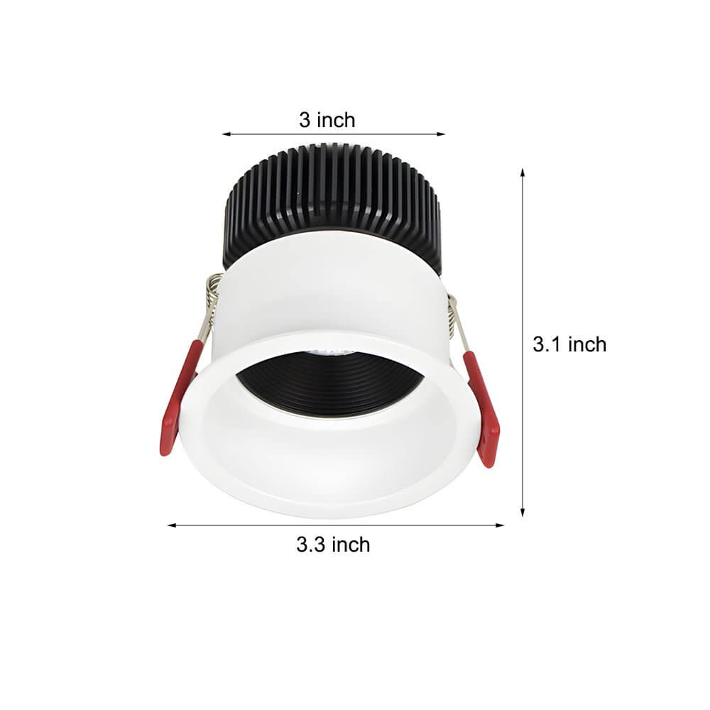 7w adjustable 33 inch round regressed recessed ceiling downlight