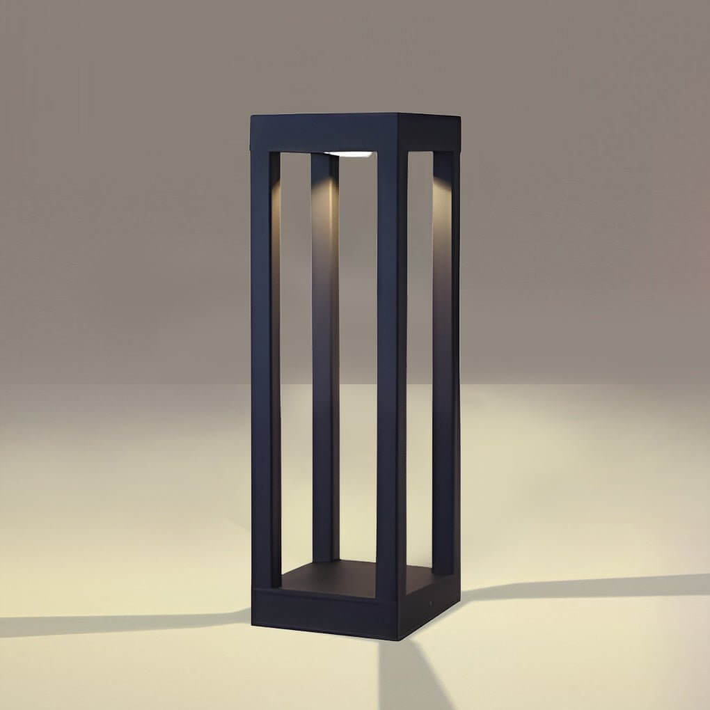 7w black aluminum led landscape bollard lights with 4 beam design for your garden