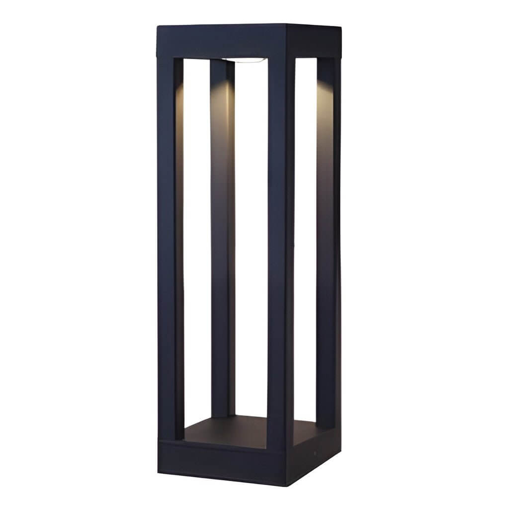 7w black aluminum led landscape bollard lights with 4 beam design for your garden