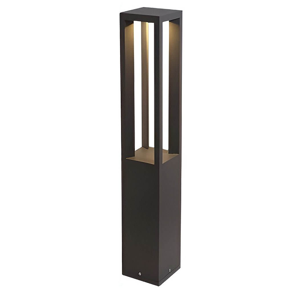 7w black aluminum led landscape bollard lights with 4 beam design for your garden