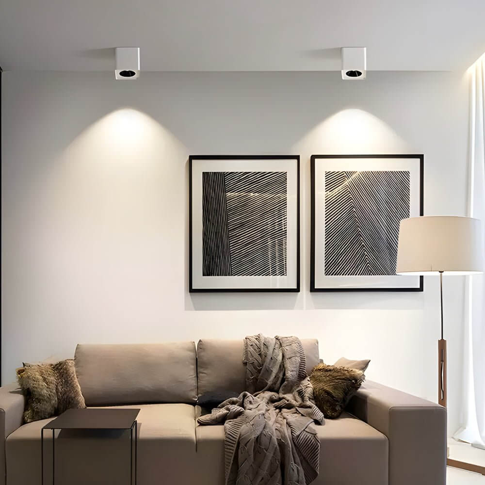 7w cob led flush mount spotlight 43 inch h square design