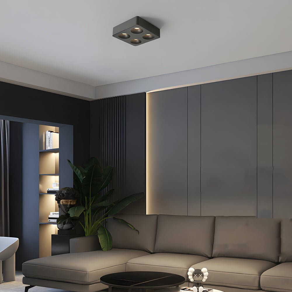 7w cob led flush mount spotlight 43 inch h square design