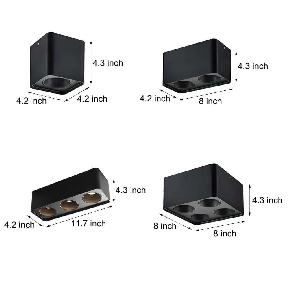 7w cob led flush mount spotlight 43 inch h square design