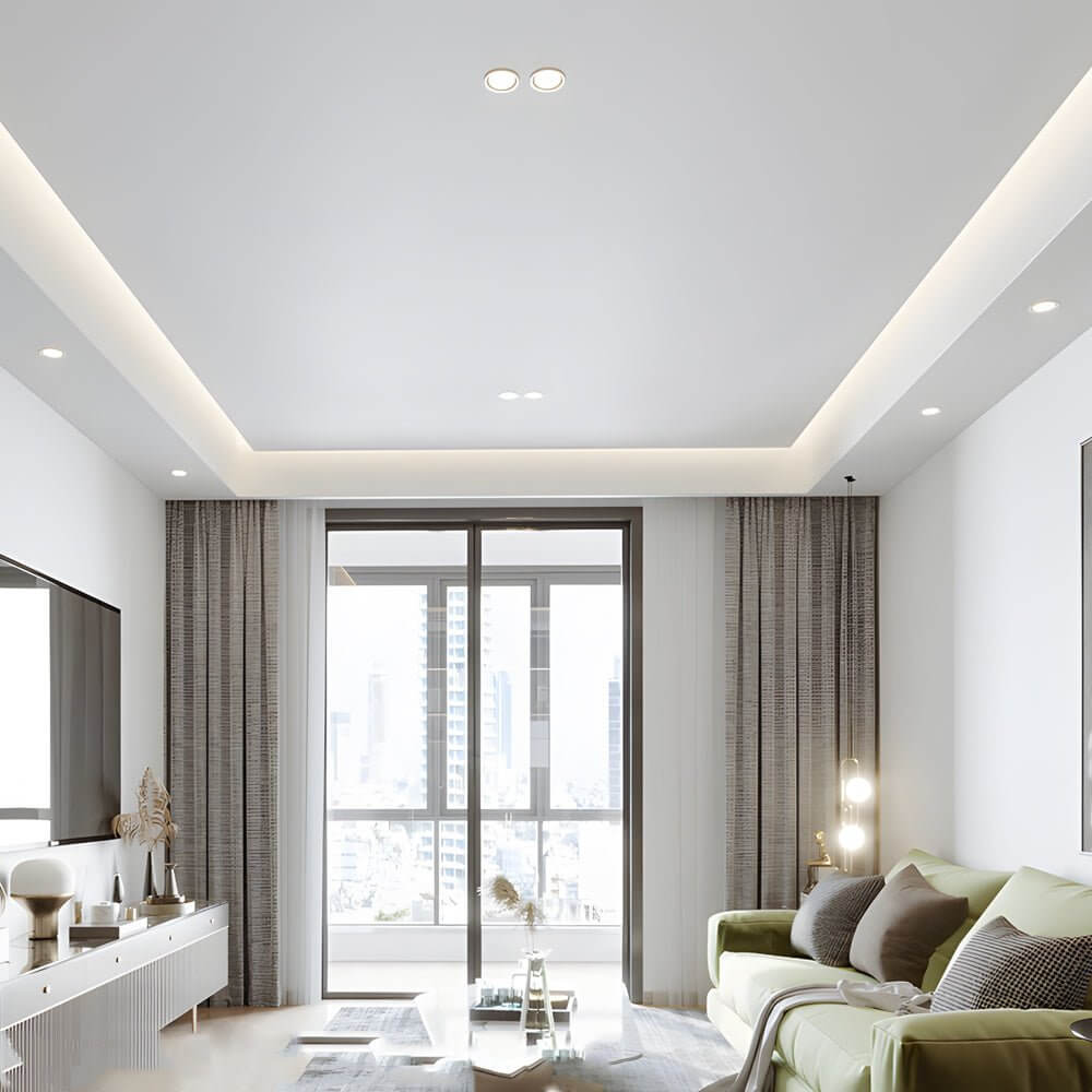 7w round recessed ceiling downlight with 33 inch regressed led