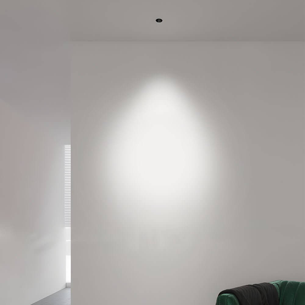 7w round recessed ceiling downlight with 33 inch regressed led