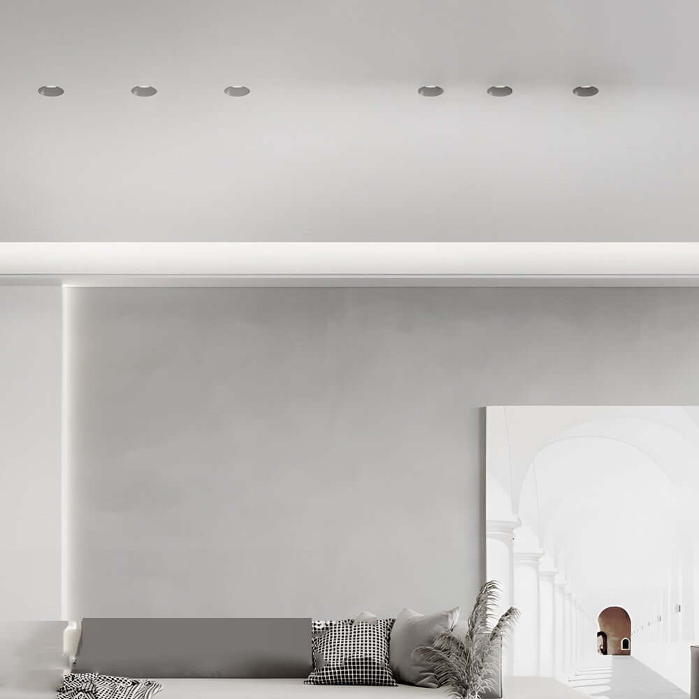 7w round recessed ceiling downlight with 33 inch regressed led