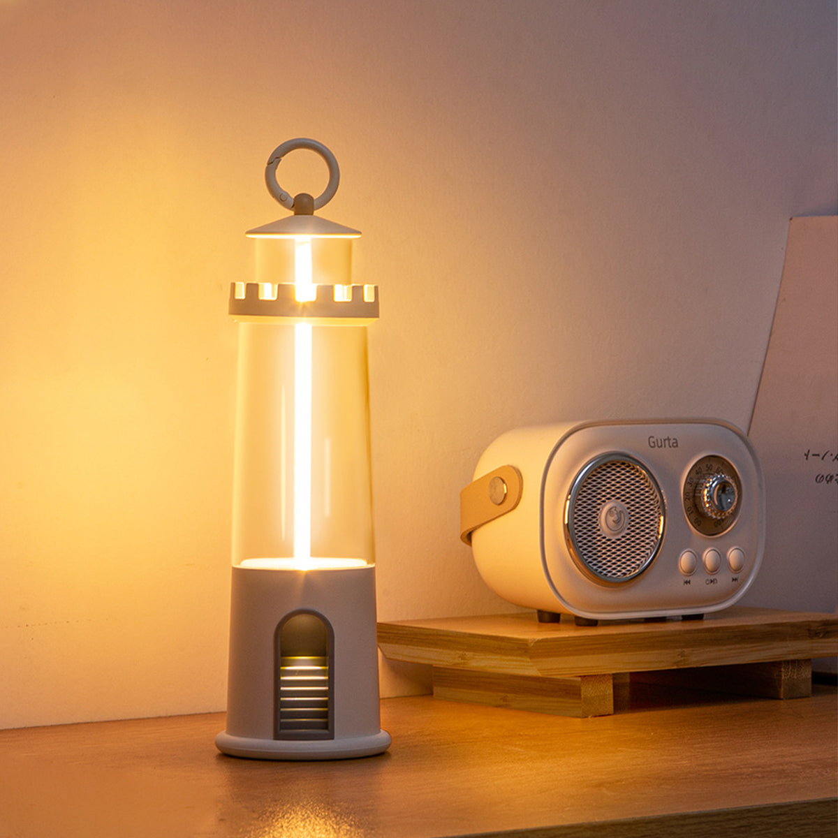 Camping Lantern — ABS+PC, 1200mAh, Three-Mode LED, 2200K, IPX4 Waterproof, Magnetic Base, Type-C Charging