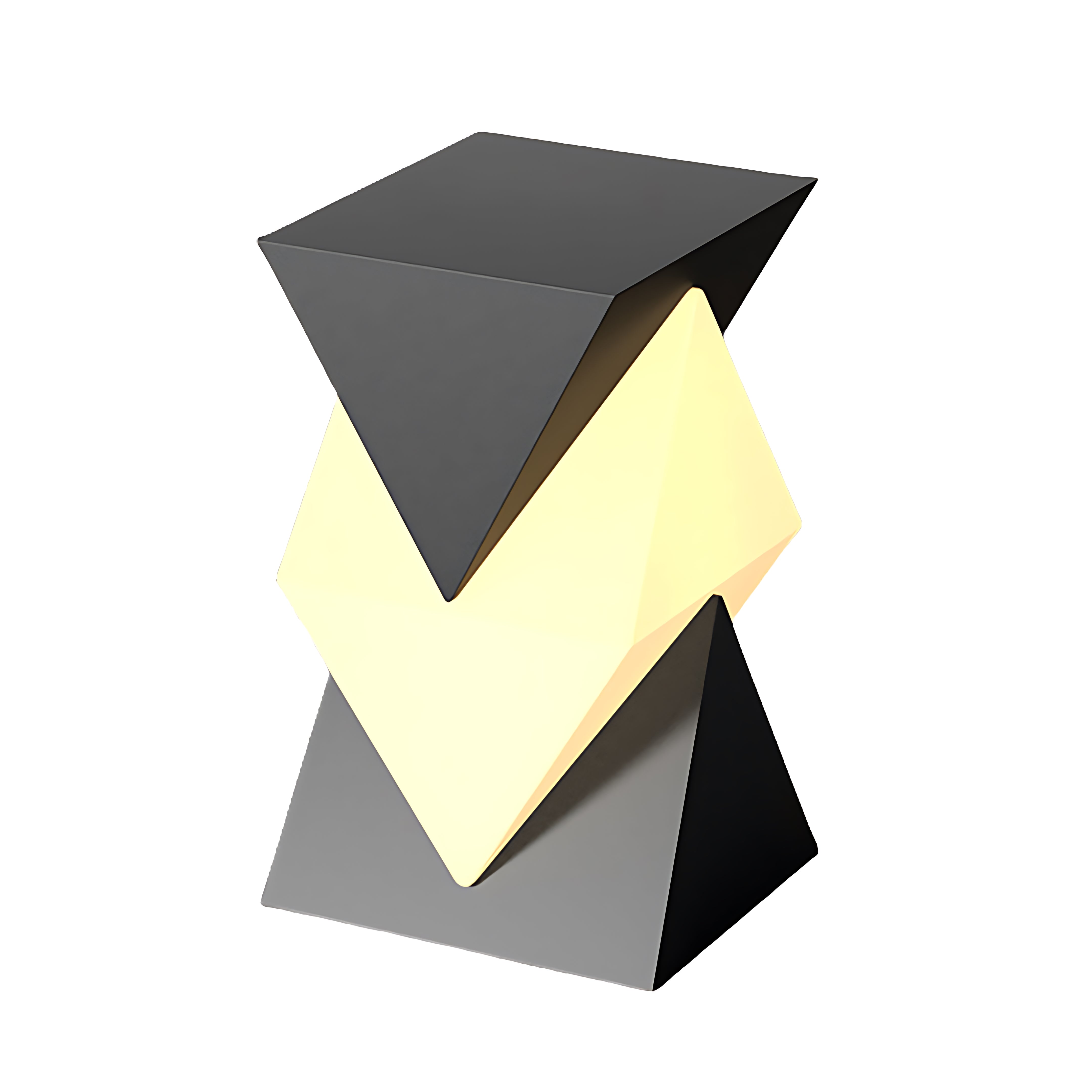 Minimalist Geometric Outdoor Pillar Light — Stainless Steel, LED, IP65, Solar or Hardwired, 3000K Warm White