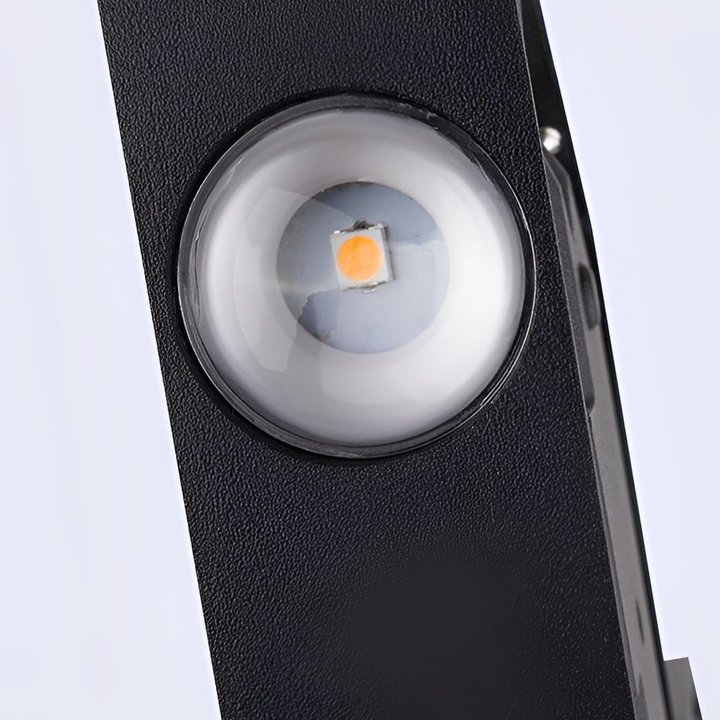 V-Shaped Up/Down Outdoor Wall Sconce — Black Aluminum, LED 6W, IP65 Weatherproof
