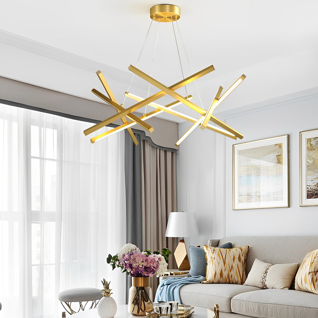8-Light Sputnik Chandelier — Metal and Acrylic, LED, 3000K / 6000K, Adjustable Cord