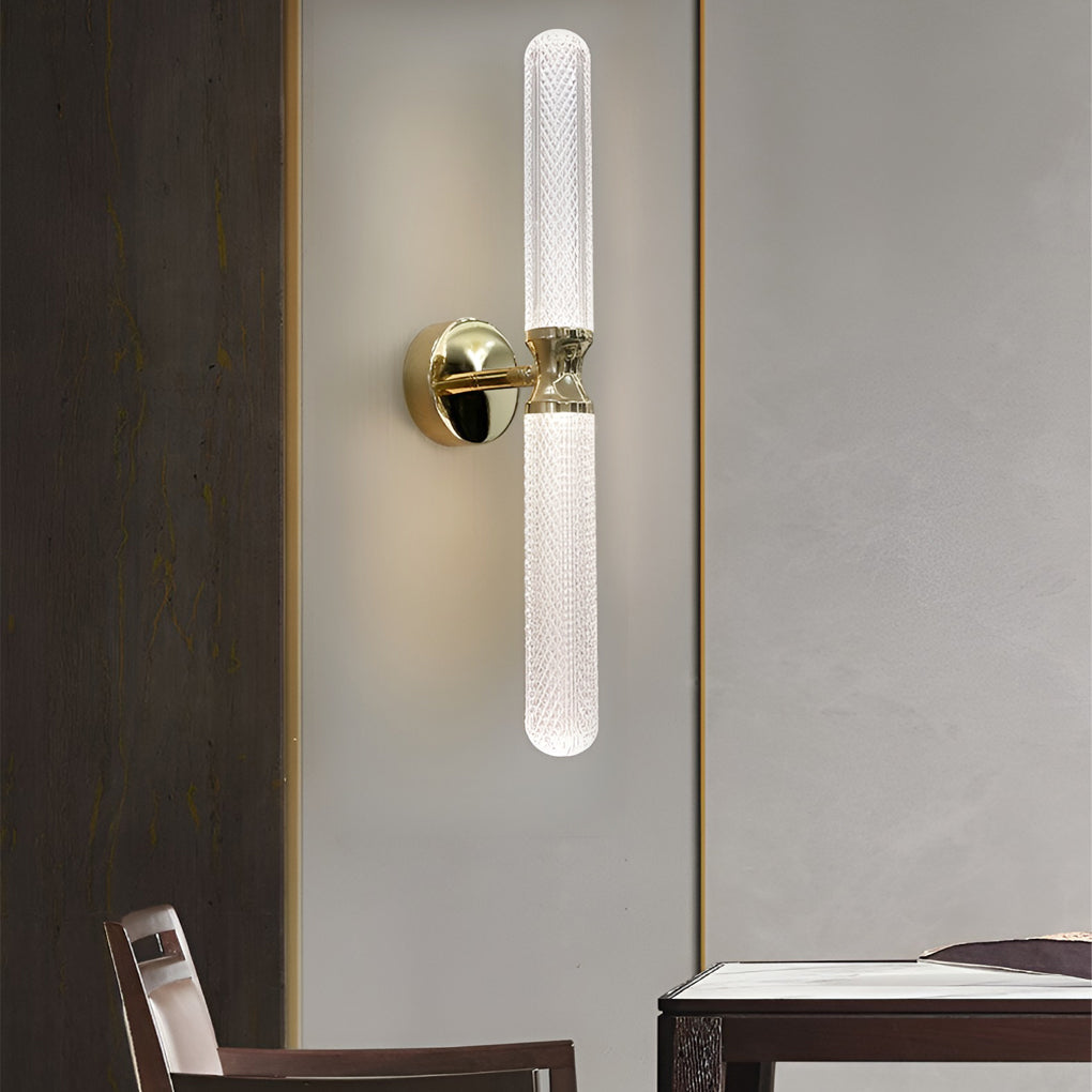 Modern Minimalist Up/Down Wall Sconce — Acrylic & Hardware, LED 8W, Three-Step Dimming, 3000K/4000K/6000K