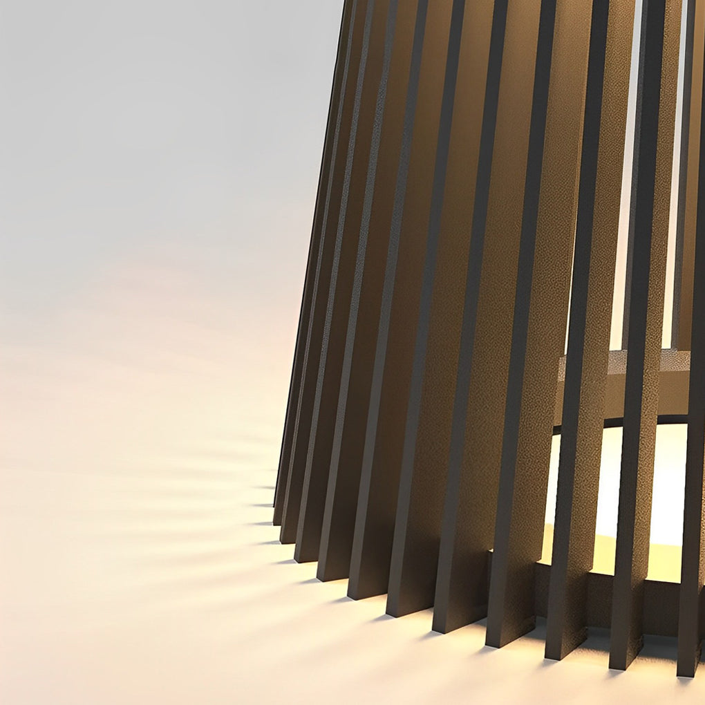 Round Iron Cage Outdoor Solar Lantern Table — Retro Modern, RGB 16-Color + Warm White LED, IP65, 20" Diameter