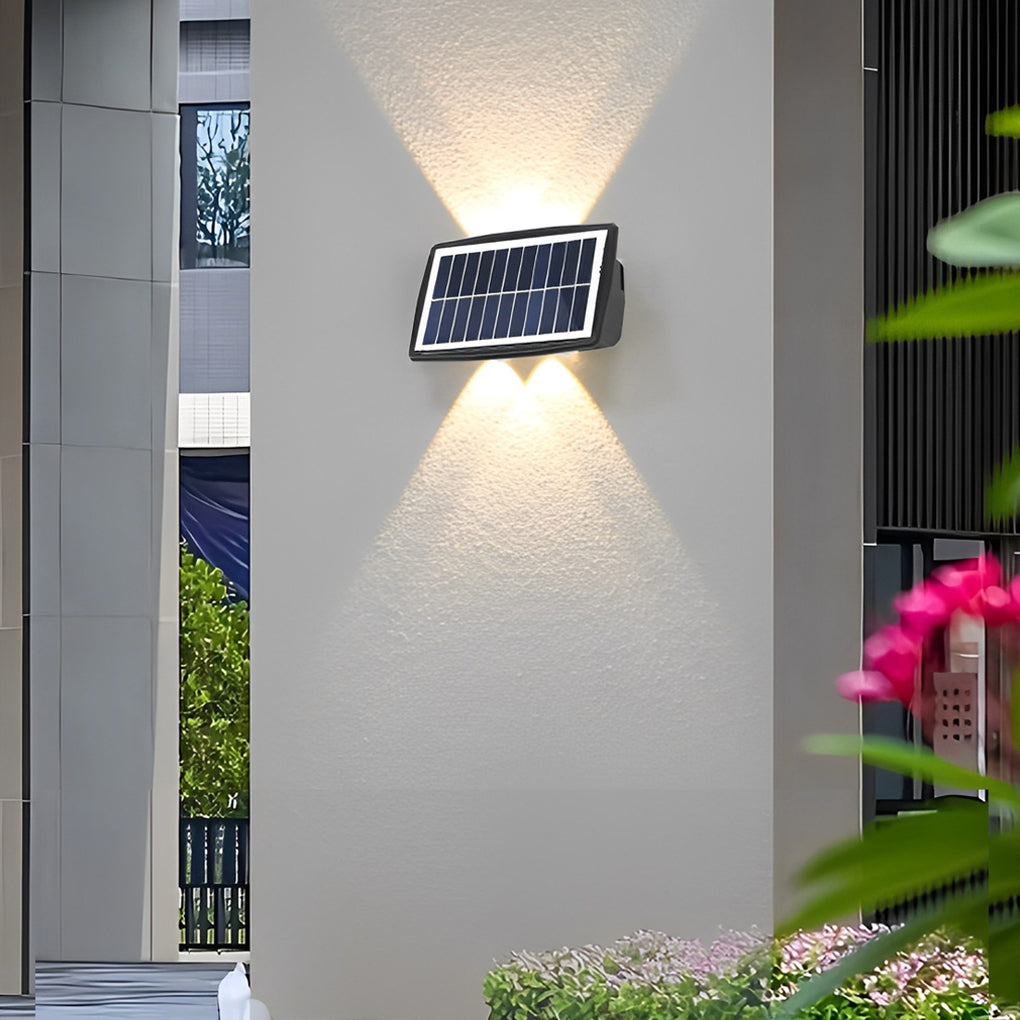 Modern Rectangular Up/Down Outdoor Wall Sconce — Black ABS, LED, IP65 Weatherproof, 4-Light or 6-Light
