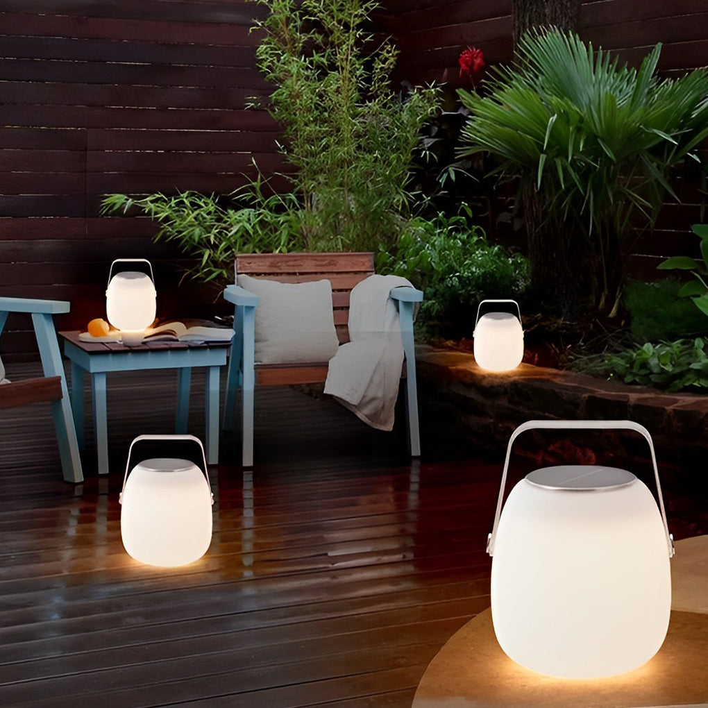 Modern Solar Rechargeable Portable Lantern — Remote Control, 3-Step Dimming, 3000K/4500K/6000K, USB Charging, Waterproof