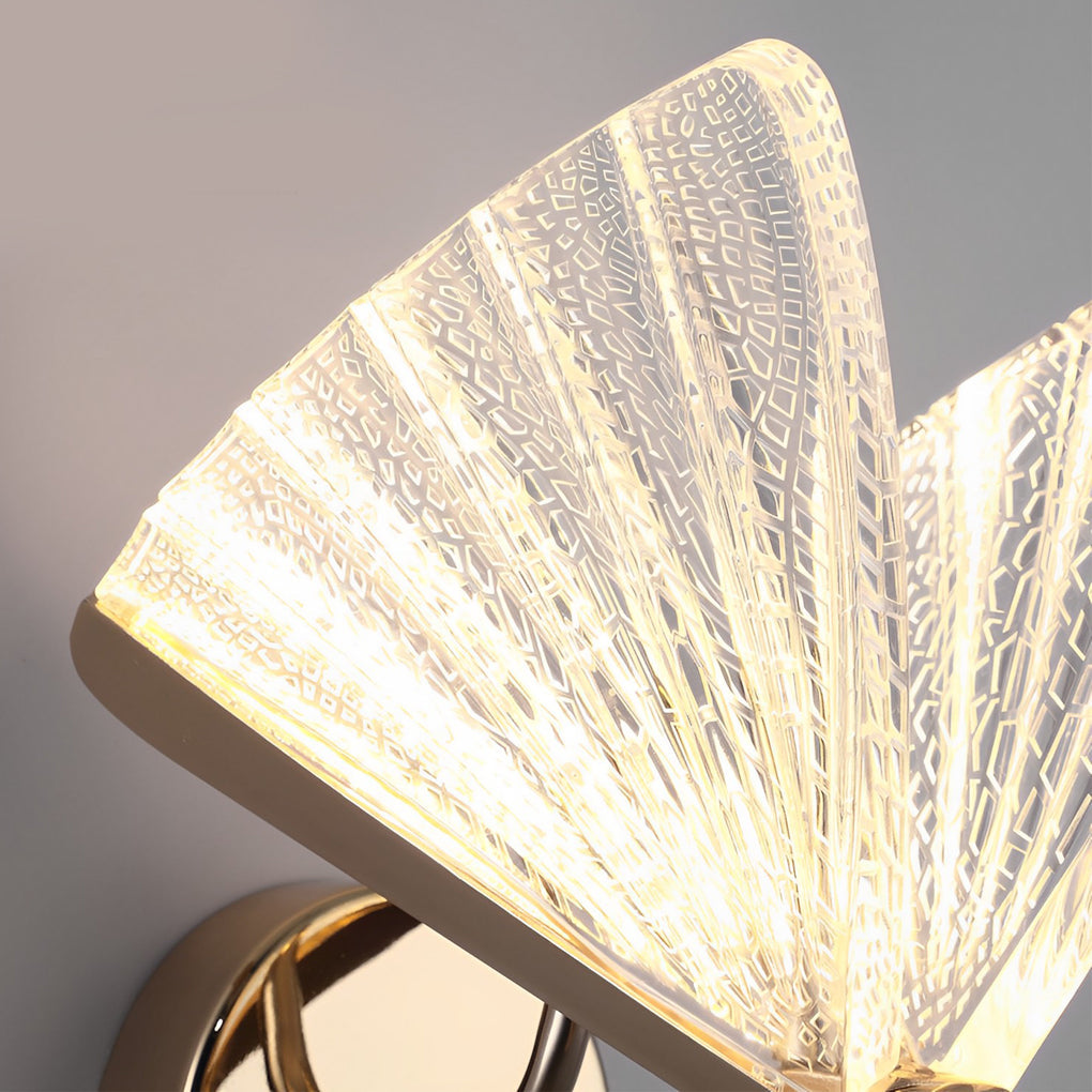 Butterfly Wall Sconce — Zinc Alloy and Acrylic, 4W LED, Warm to Daylight
