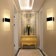Modern Rectangular Wall Sconce — Acrylic & Aluminum, 6W LED, 3000K / 6000K, Gold / Silver / Black