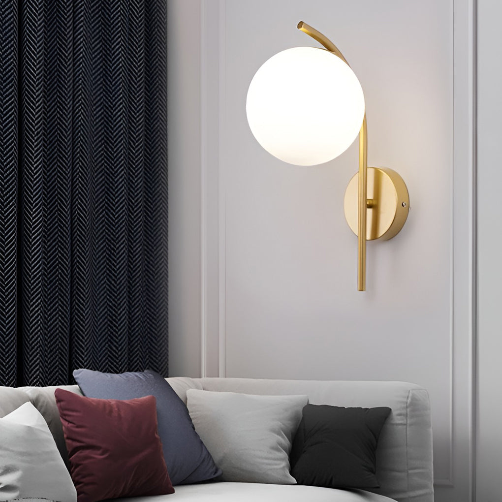 Nordic Plug-in Wall Sconce Lighting with Creative Glass Ball Design