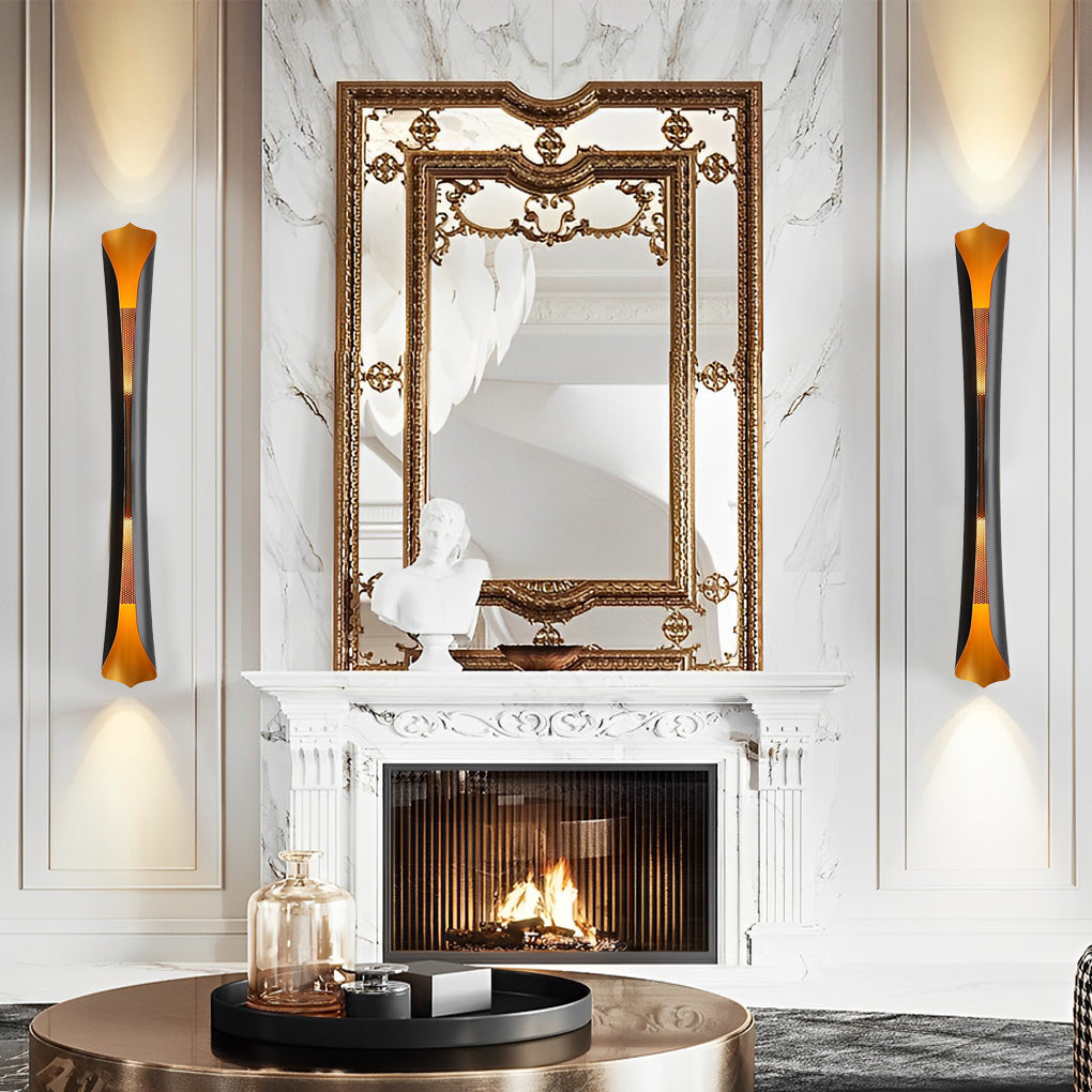 Modern Up/Down Wall Sconce — Iron, COB 5W × 2, 3000K, Available in 19", 32", or 47"
