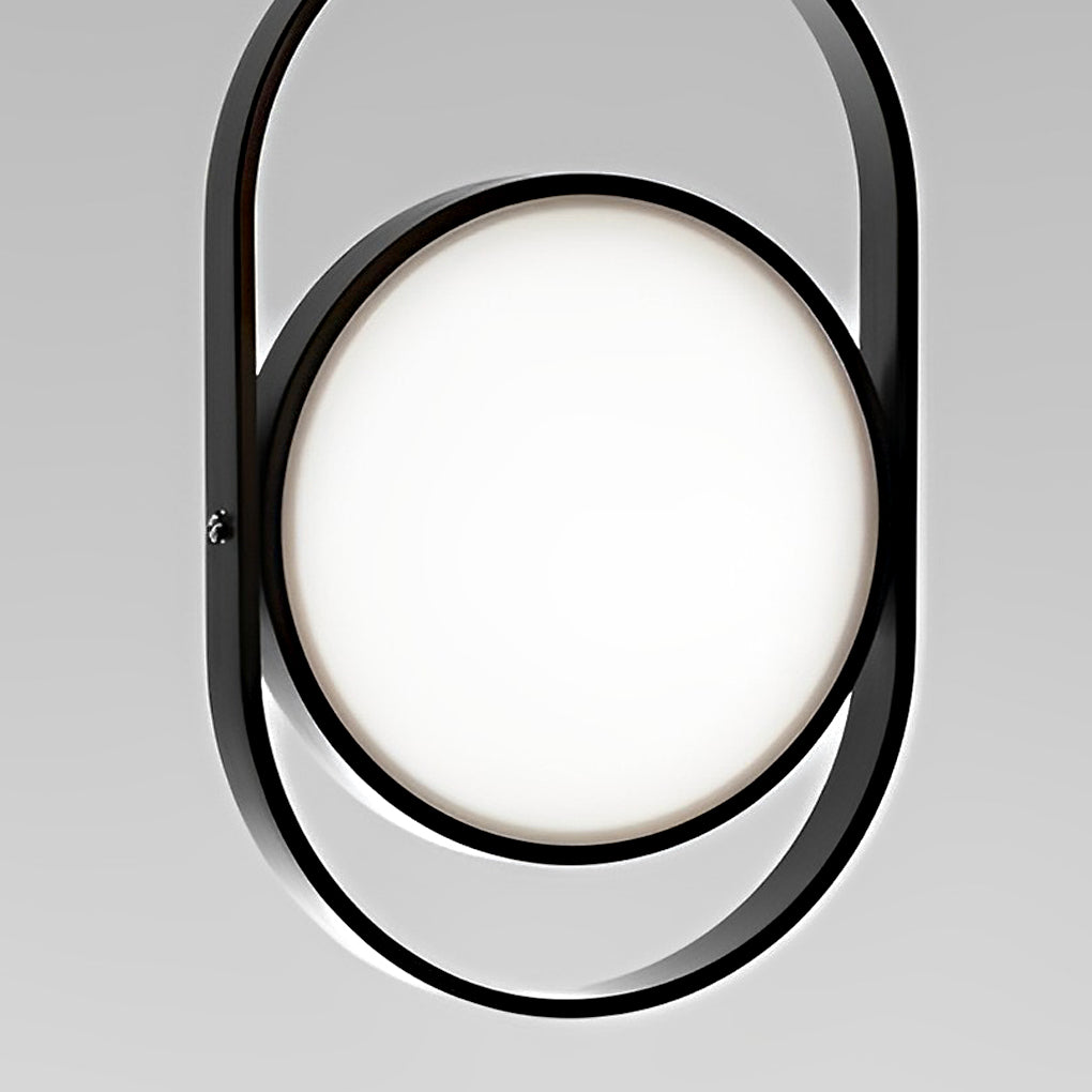 Modern Black Ring Pendant Light — Iron and Acrylic, LED, Three-Step Dimming (3000K/4500K/6000K), 9W–24W
