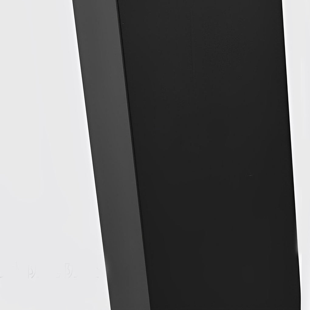 Minimalist Square Outdoor Bollard Light — Aluminum & Acrylic, Black, COB LED, IP65, Hardwired, 15.7" / 23.6" / 31.5"