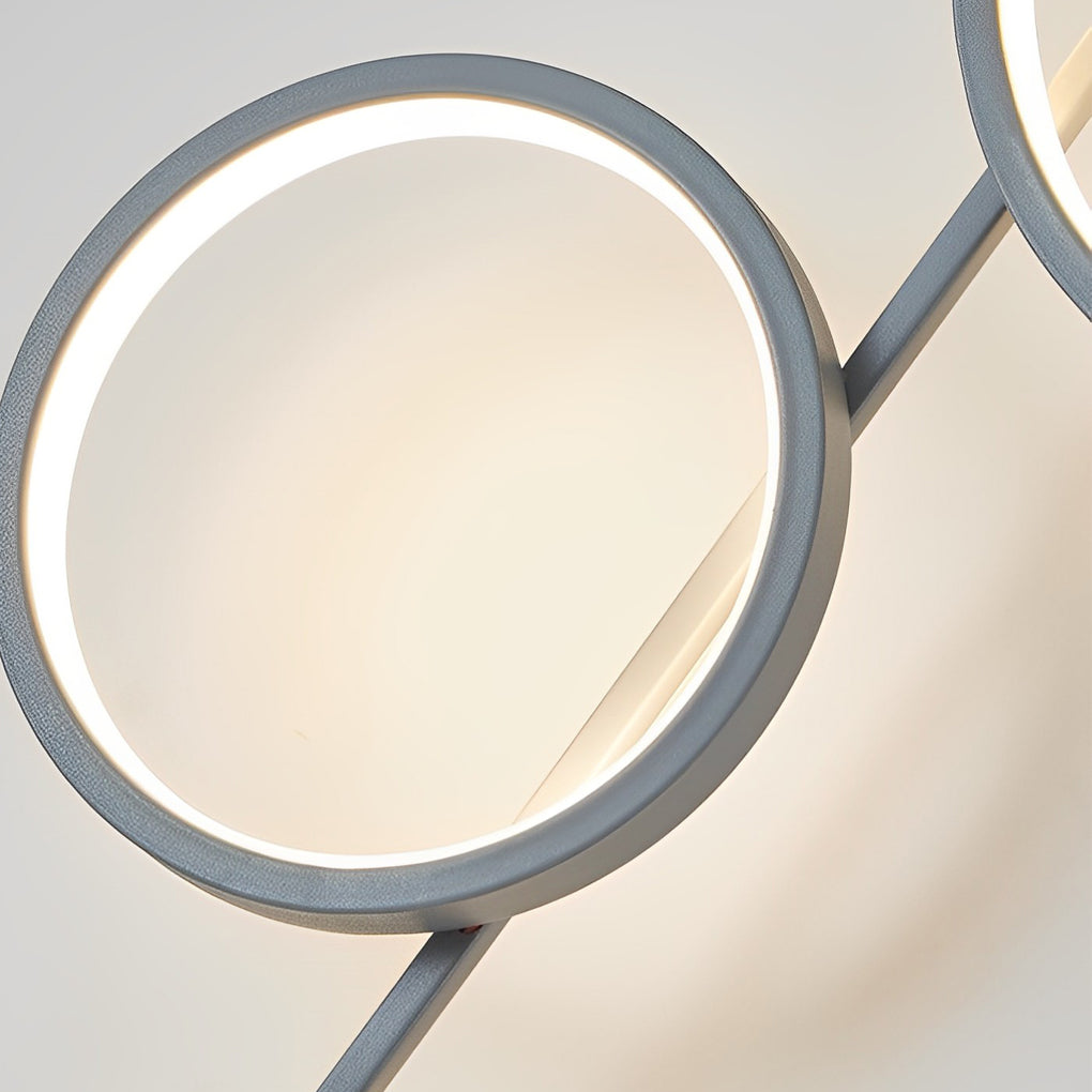 Circular LED Strip Wall Sconce — Black Iron, 37W, 3000K Warm White, 41.7" Wide