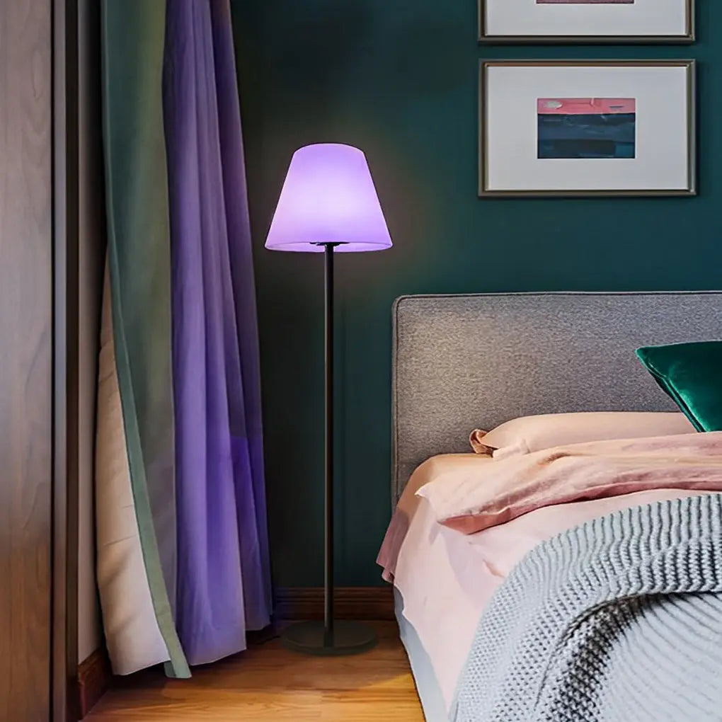 Contemporary LED Floor Lamp with Metal Design and Shade Luxe
