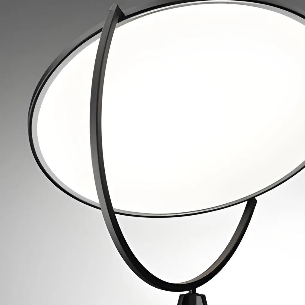 Rotating LED Tripod Floor Lamp with Black Metal Design Luxe