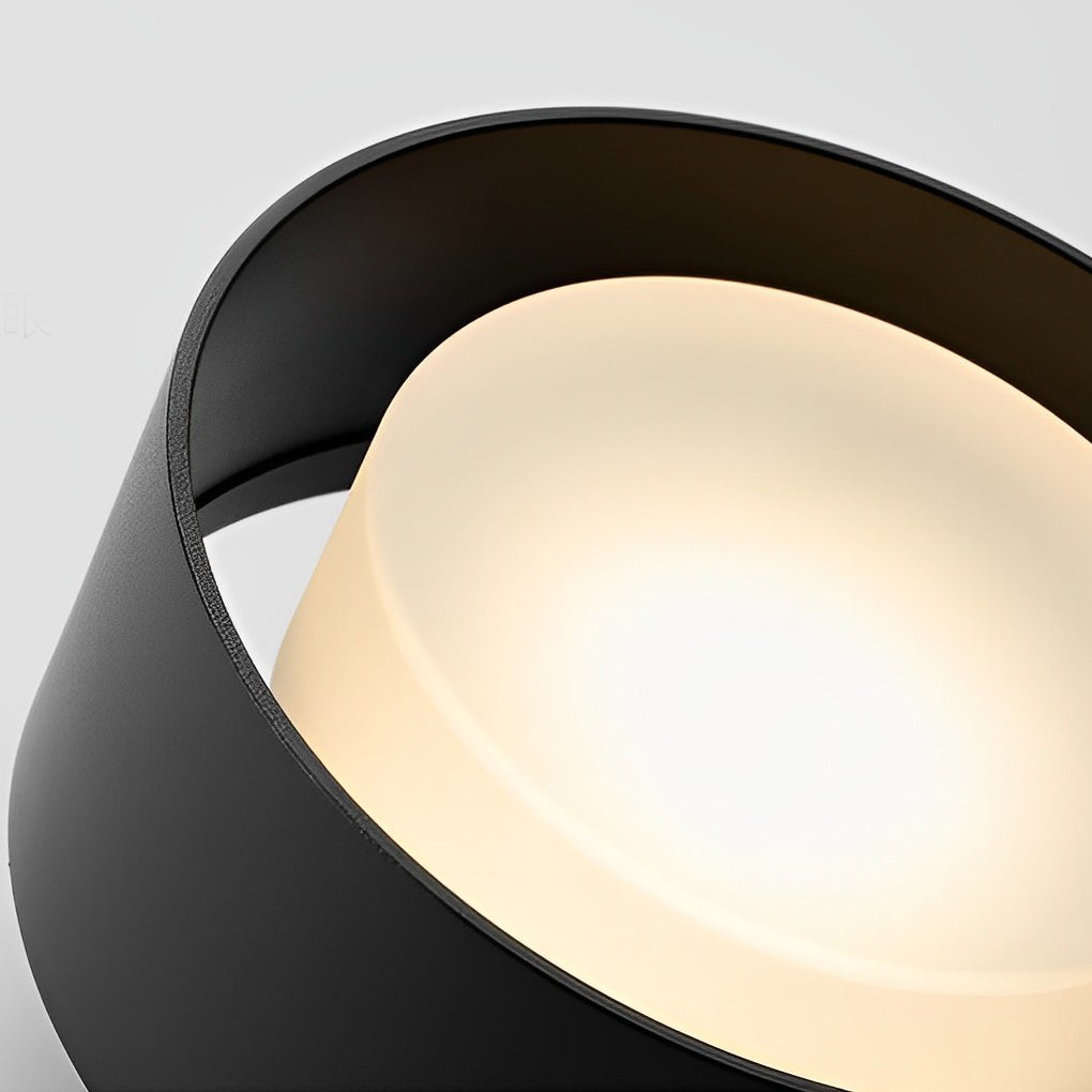 Modern Minimalist Round LED Flush-Mount Ceiling Light — Aluminum, 6W, 3000K, 5.9" Diameter