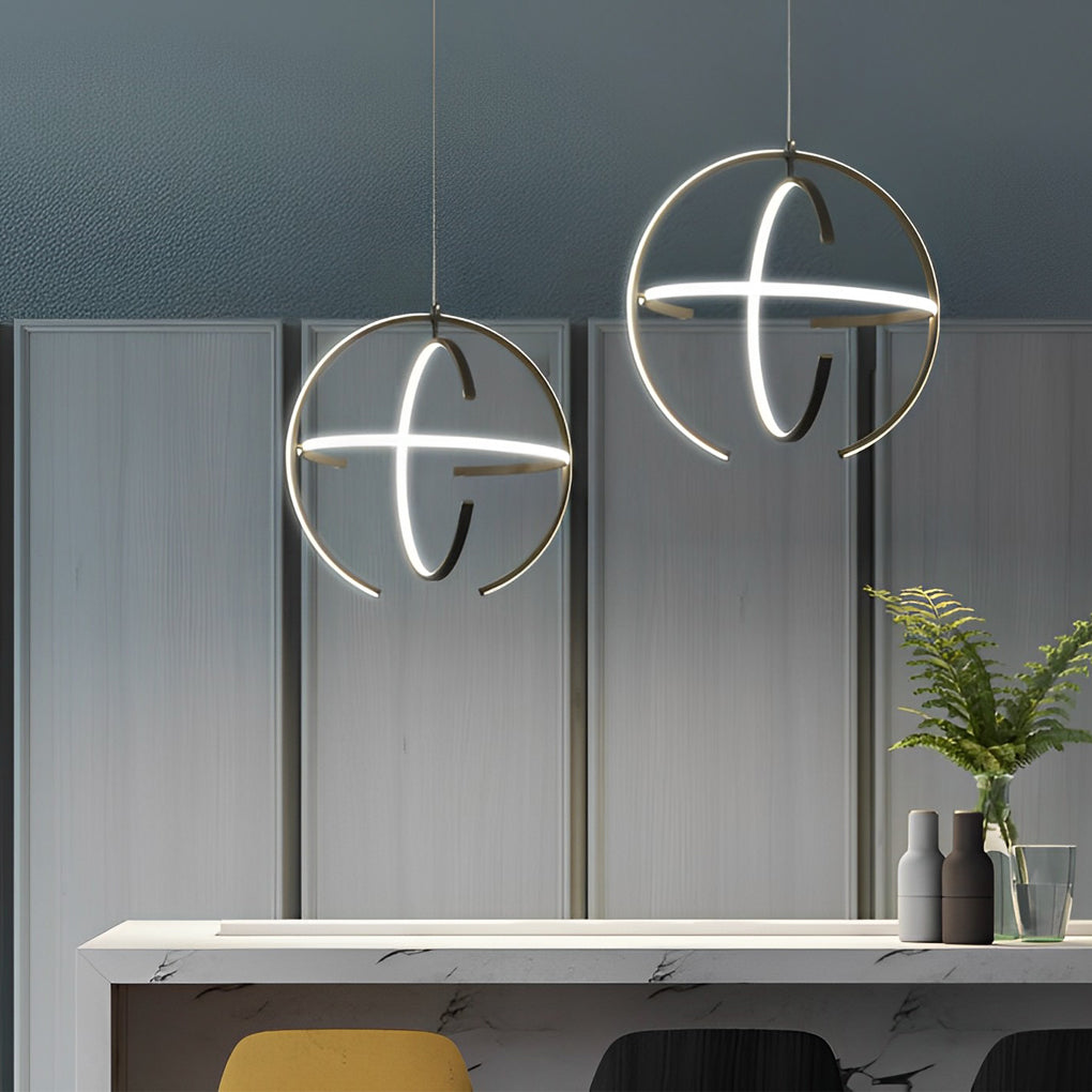Adjustable Modern LED Pendant Chandelier — Aluminum, 180° Articulating, 14"/18"/22"