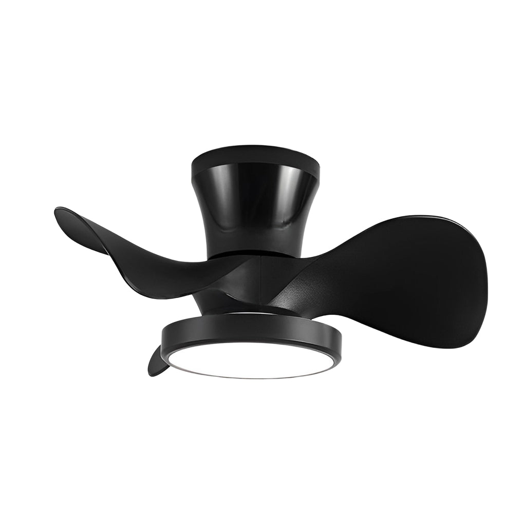 3-Blade Ceiling Fan Light — ABS & PMMA, Dimmable LED, 6-Speed DC Motor, Remote Control, 21.7" Diameter