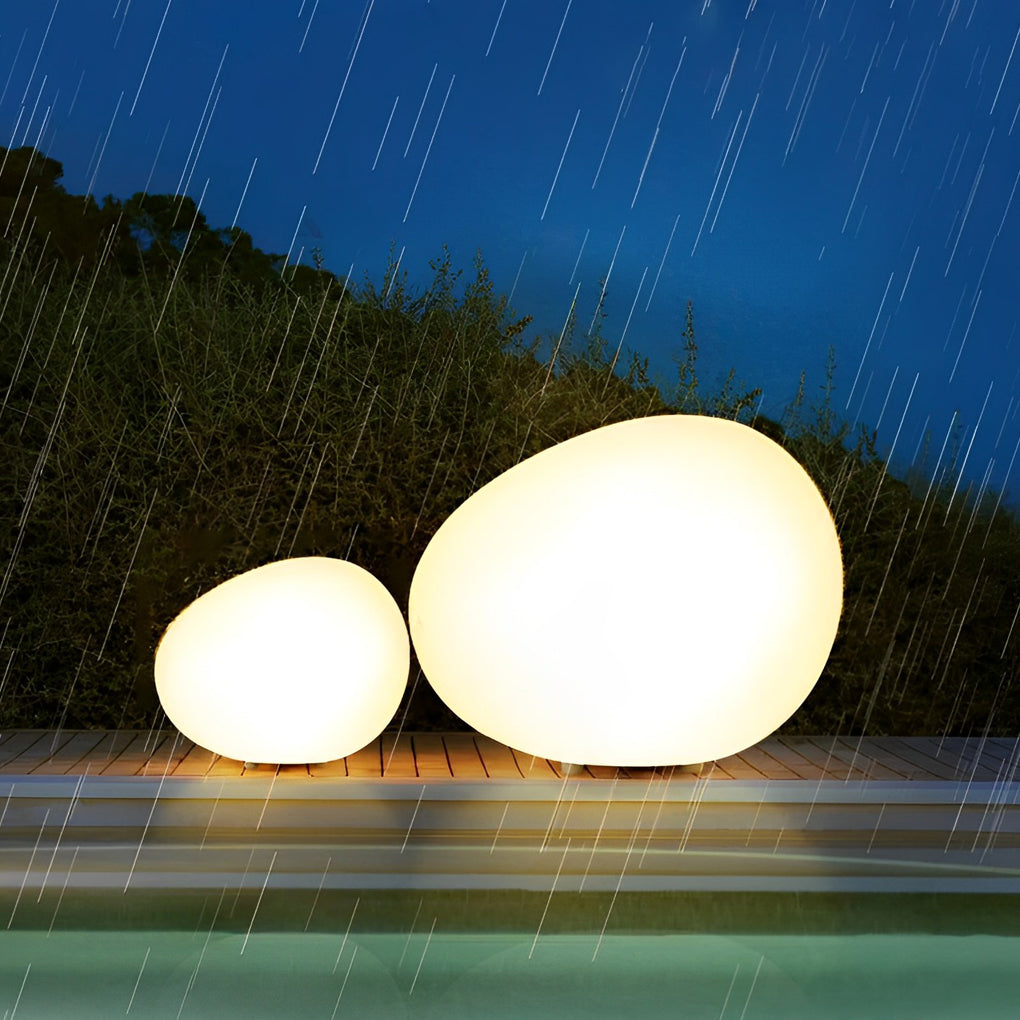 Adjustable Cobblestone Outdoor Landscape Lamp — PE, Hardwired LED, 3-Color Dimming (3000K / 4500K / 6000K), E27