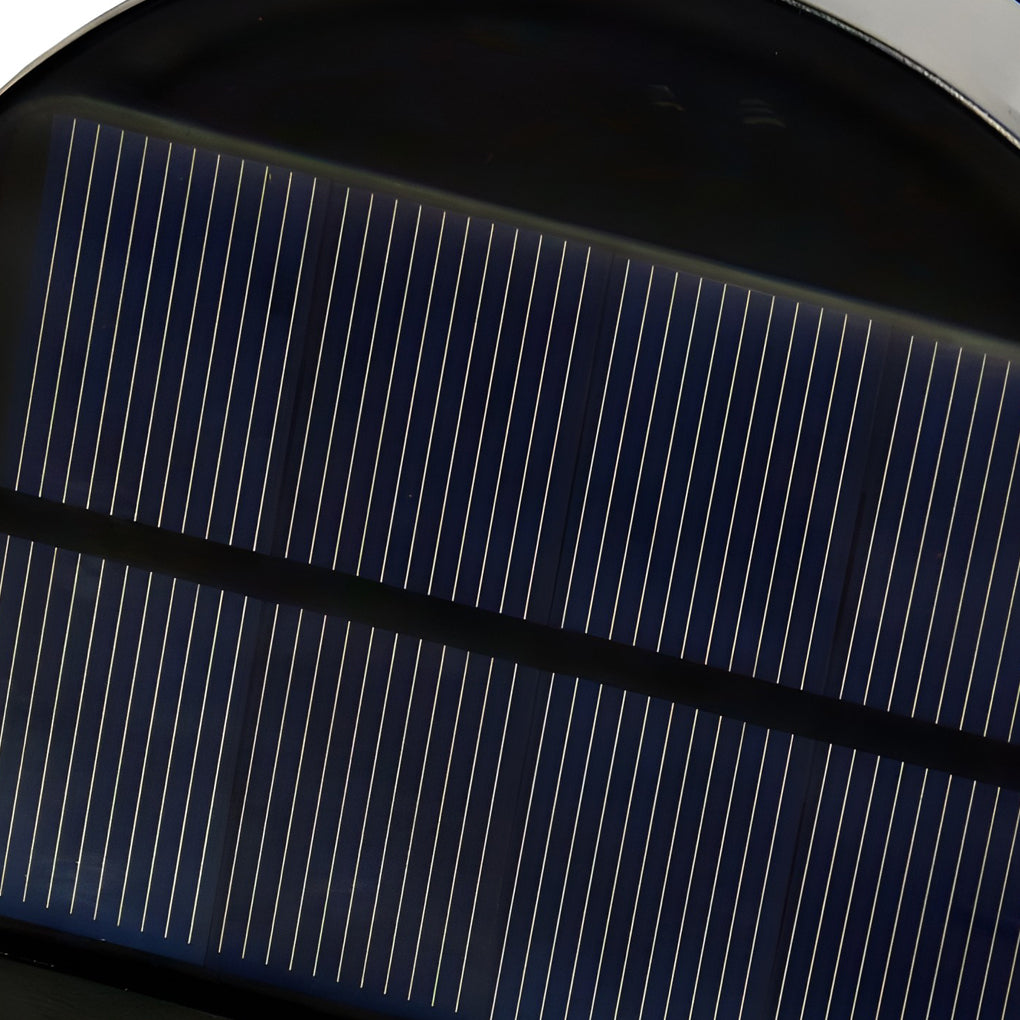 Lantern Outdoor Solar Wall Sconce — Black ABS, LED, 2800–3200K, IP Weatherproof, 5" Diameter