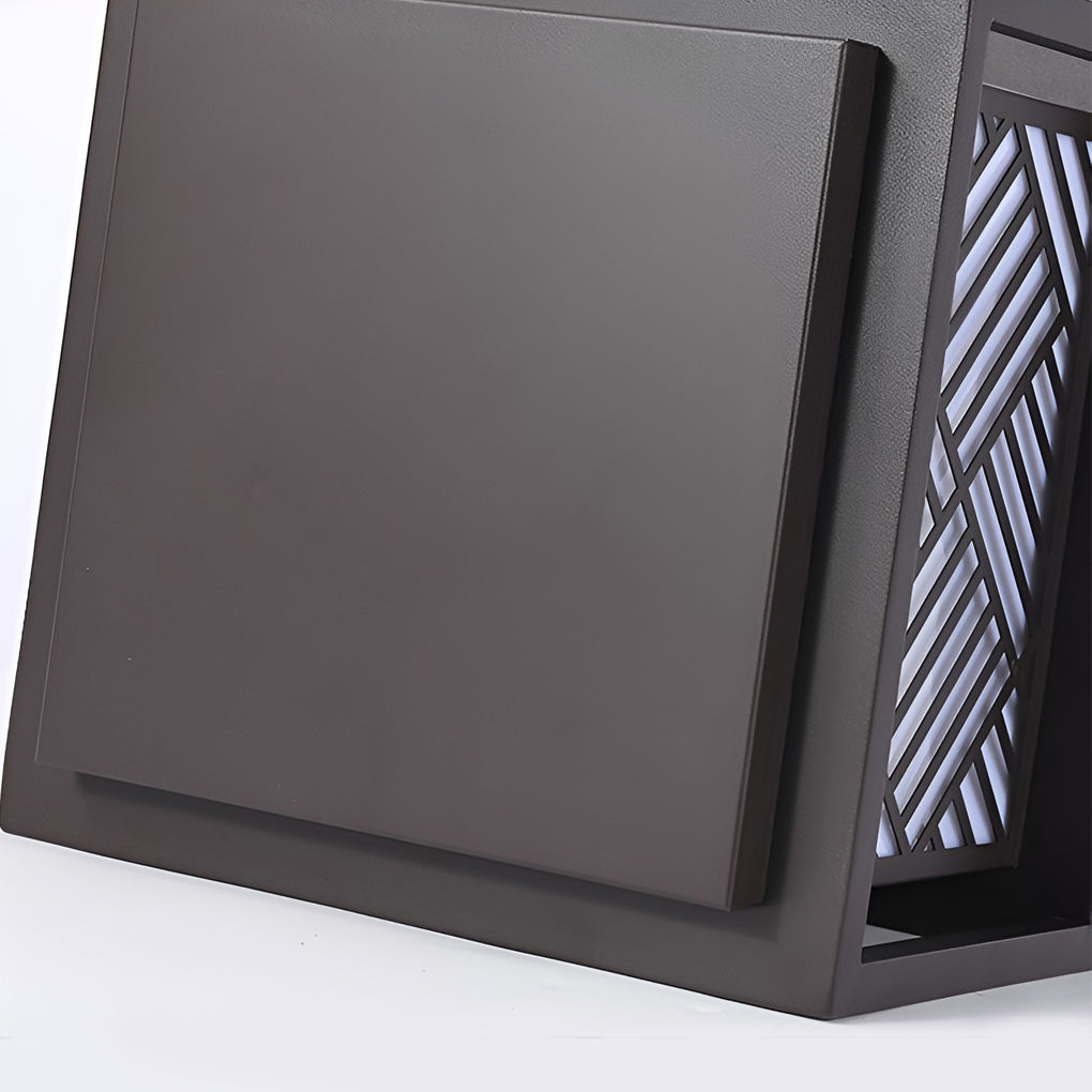 Modern Square Solar Post Cap Light — Galvanized Steel & Acrylic, 10W LED, Waterproof, Outdoor Pillars