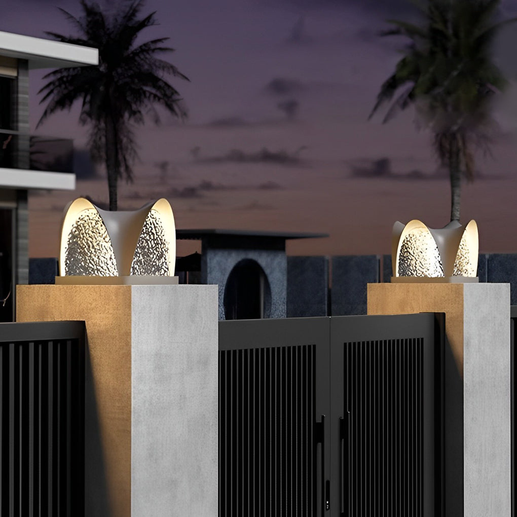 Modern Black Solar Post Cap Light — ABS & Acrylic, LED, IP65 Weatherproof, 3000K Warm White
