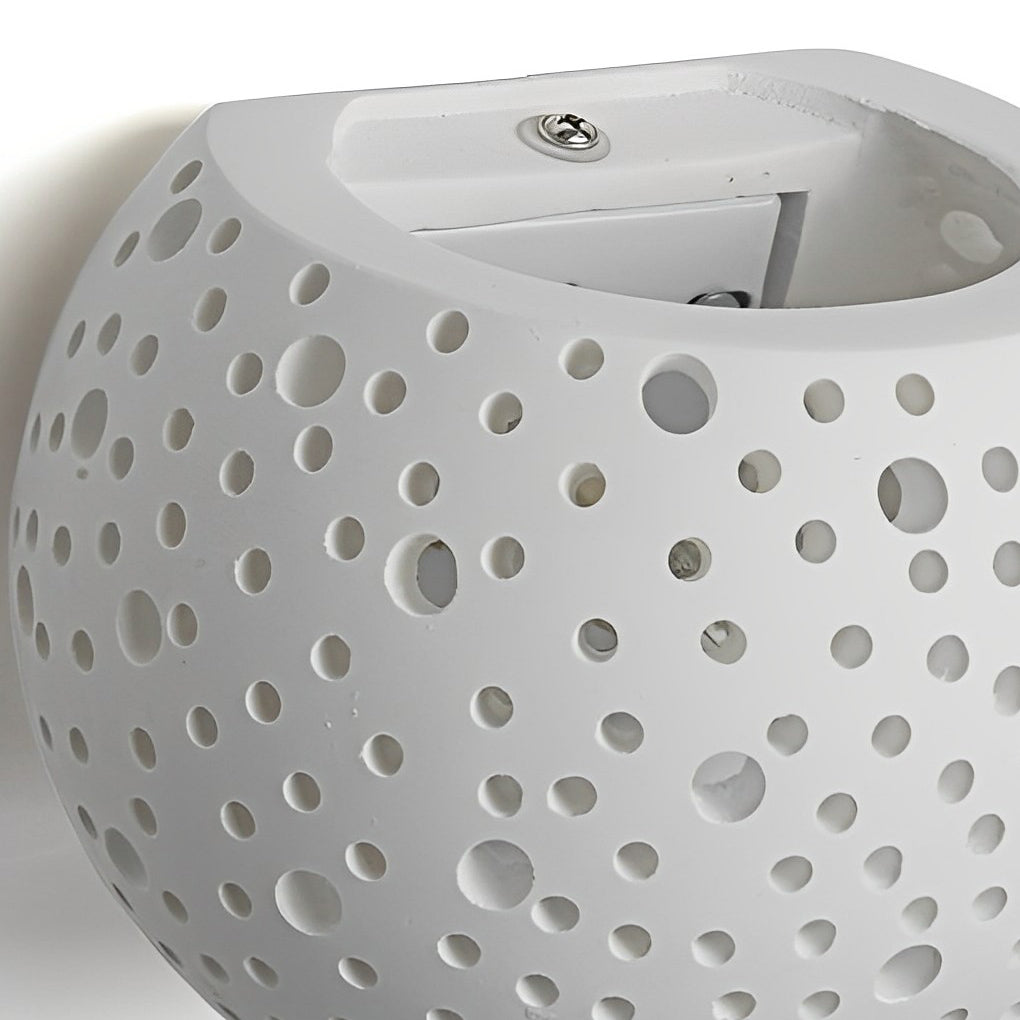 Round Hollow Up/Down Wall Sconce — Gypsum, White, LED, 3000K / 6000K