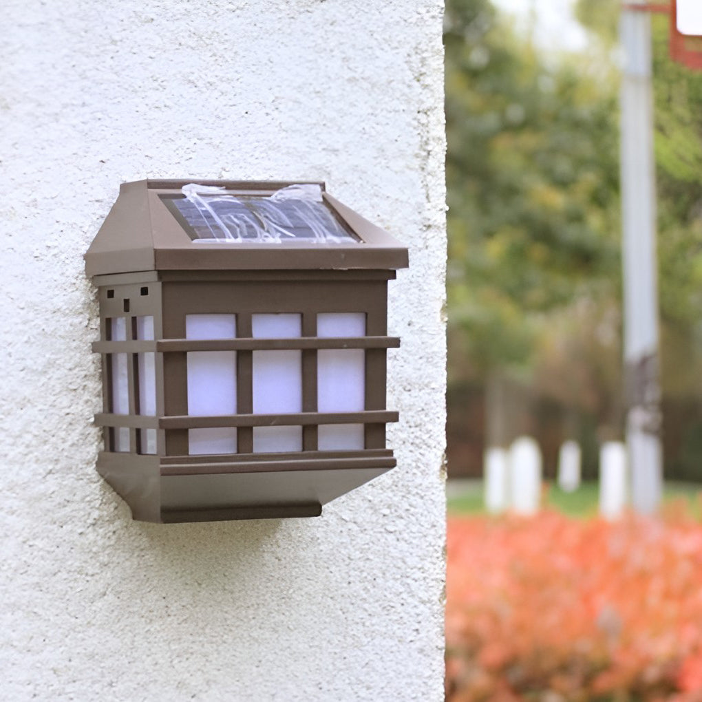 Modern Solar LED Outdoor Wall Sconce — ABS, Light-Control Sensor, 3000K / 6000K