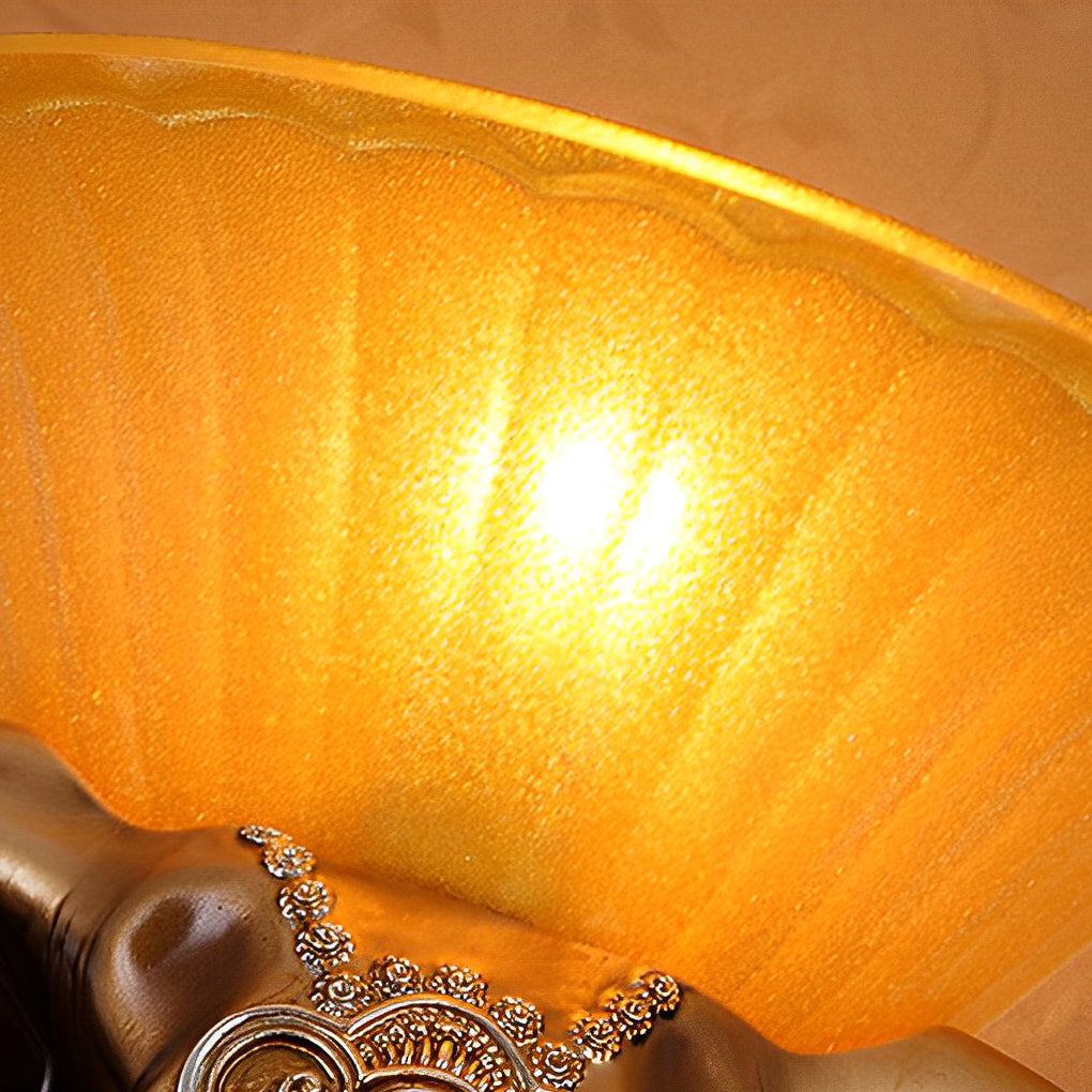 Elephant-Shape Diffused Wall Sconce — Resin and Glass, E27, 3000K Warm White, 14.2" × 16.5"