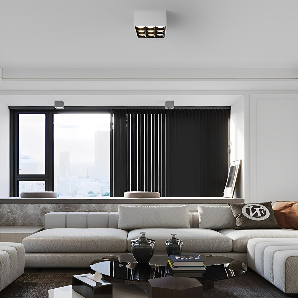 Surface Mounted Downlight Spotlight with 24° Beam Angle in Square Grids Design