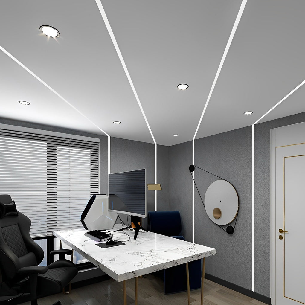 under cabinet mini recessed invisible led strip lights linear lighting solution