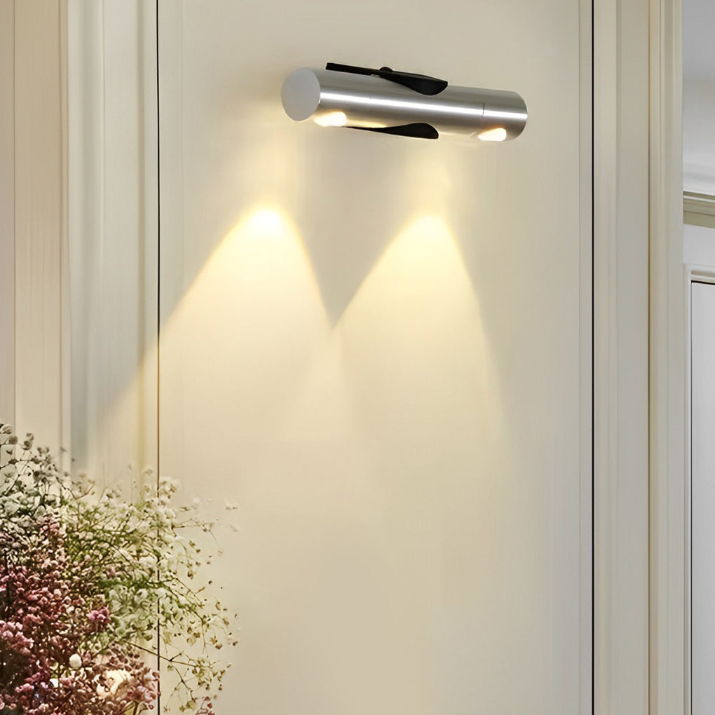 Adjustable Up/Down Wall Sconce — Aluminum, 6W LED, 1" × 7", Multi-Color Temperature
