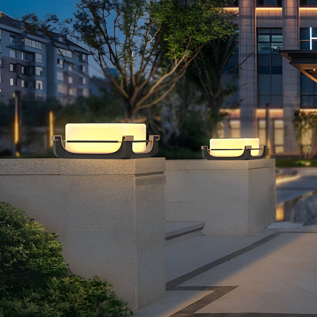 Solar LED Outdoor Deck Post Light — Stainless Steel, IP65 Weatherproof, 3000K Warm White