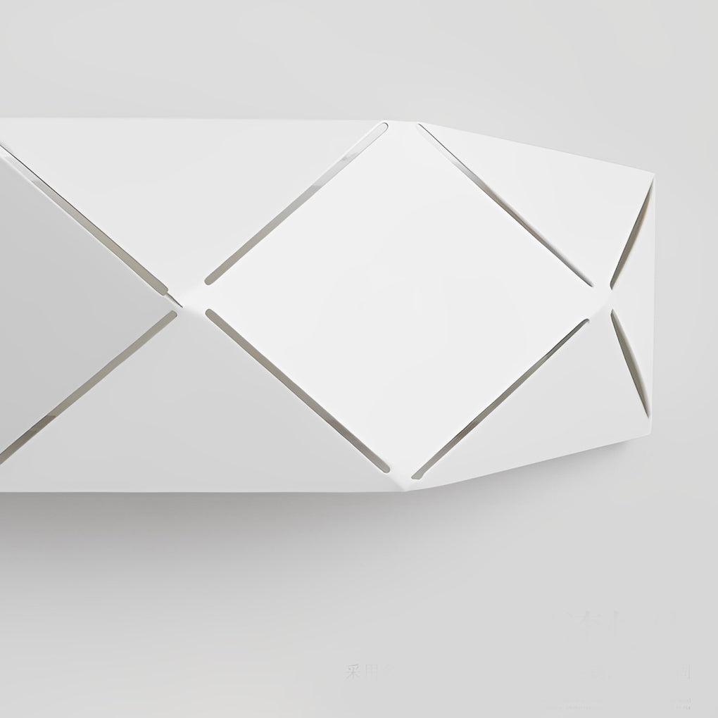 Geometric Diffused-Light Wall Sconce — Black & White Iron and Acrylic, Minimalist