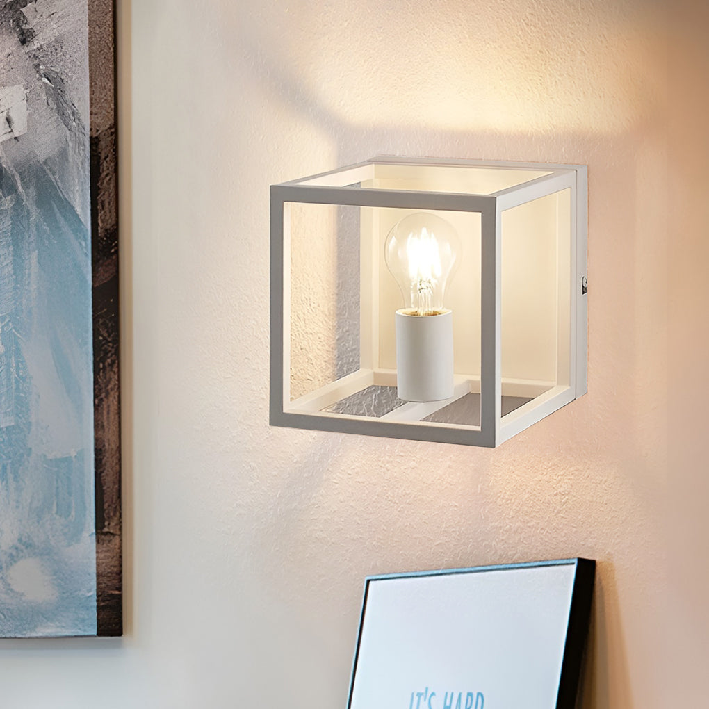 Modern Square Frame Decorative Wall Sconce Lighting Fixture