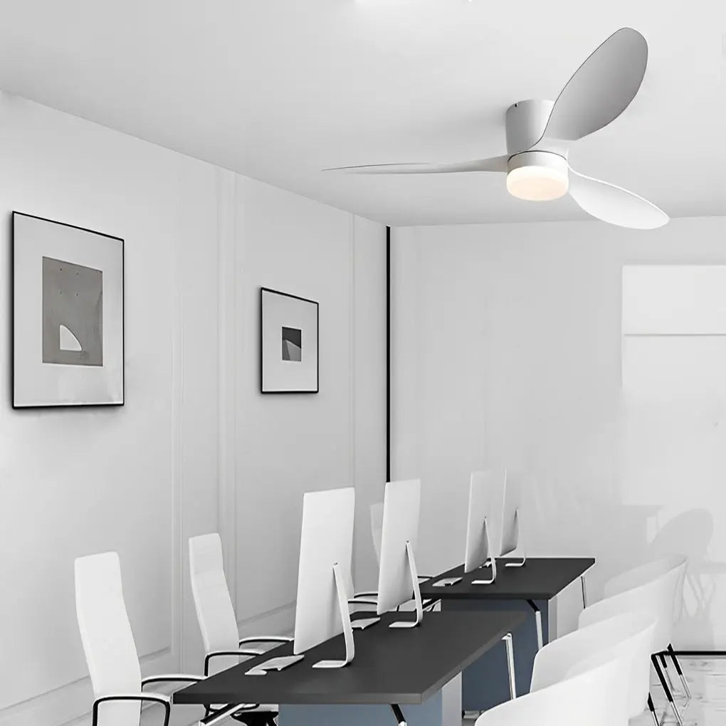 52-Inch Modern Ceiling Fan Lamp with 3 Blades, Mute Operation, LED Lighting, and Remote Control - Dimmable Luxe