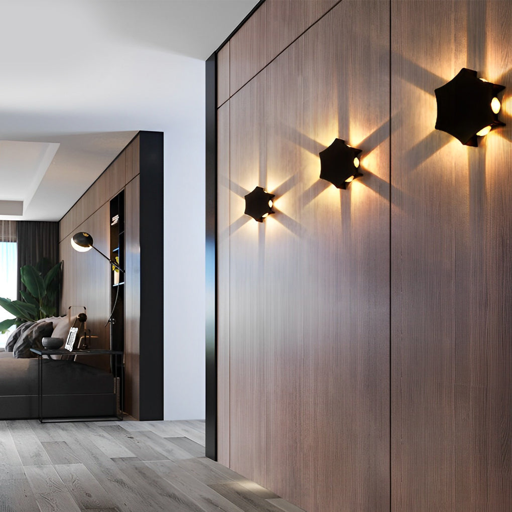 Waterproof Outdoor LED Wall Light - Four-Way Facade Lighting Options: 8W, 4W, 19W, and 6W