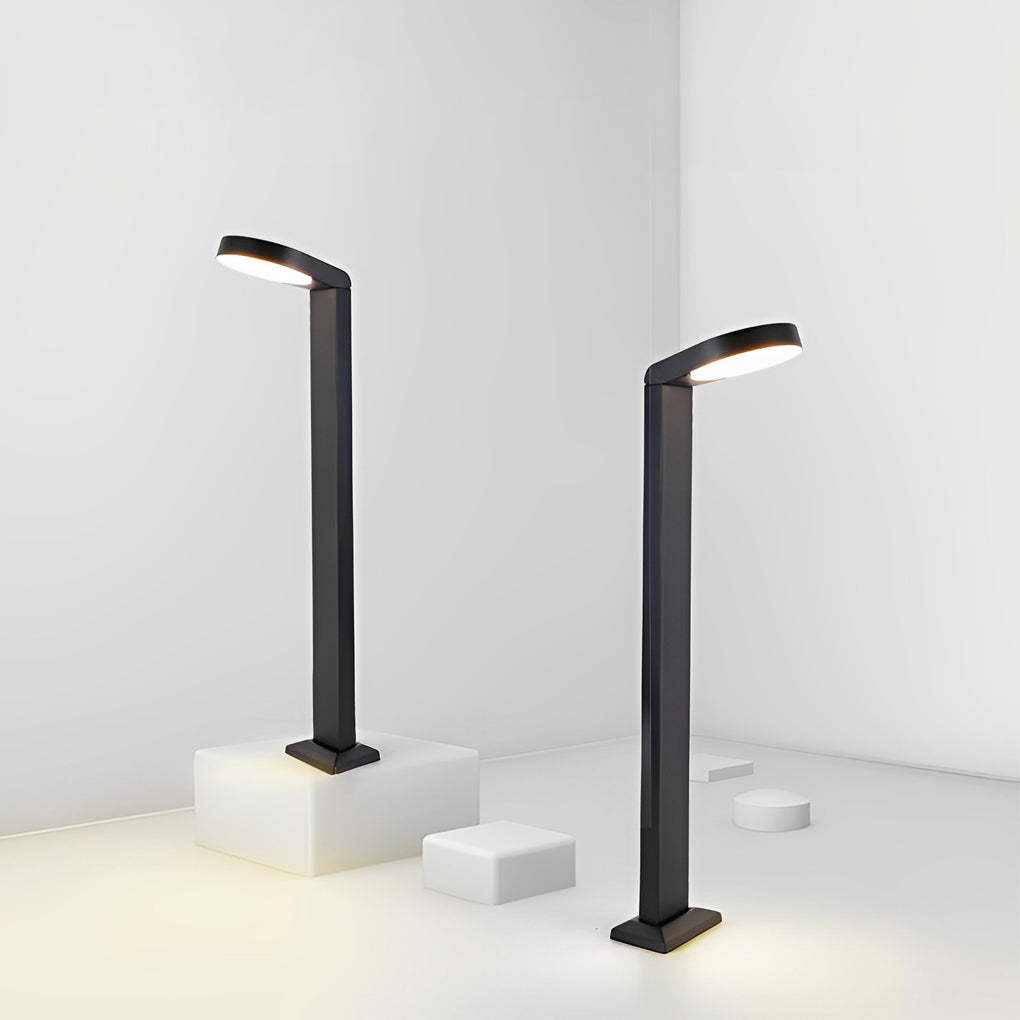 Modern Minimalist LED Bollard Light — Matte Black Aluminum, 12W, 3000K / 6000K, 31" H