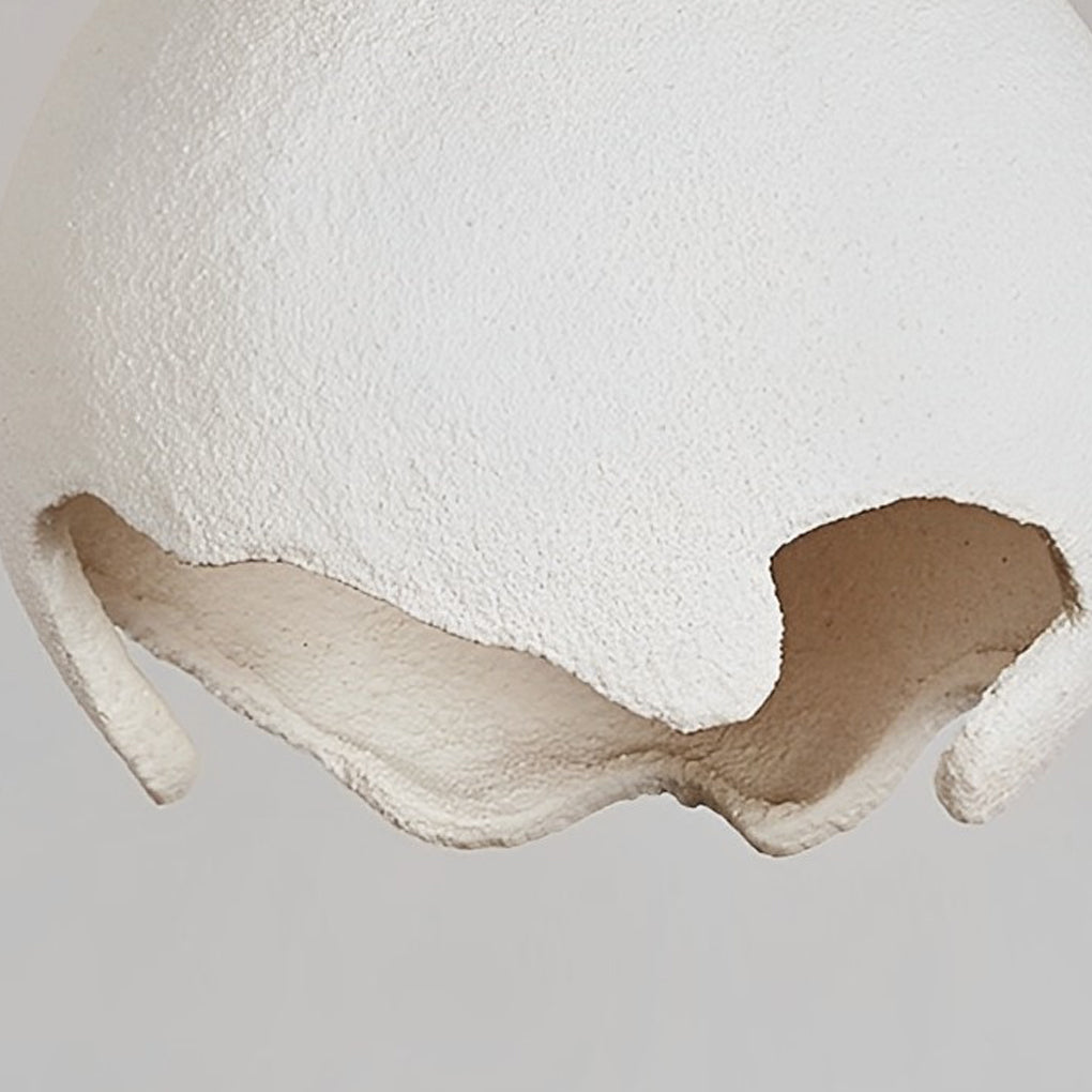 Irregular Ball Pendant Chandelier — Resin and Iron, Creamy White, E27, 3000K Warm White, Adjustable 59" Cord