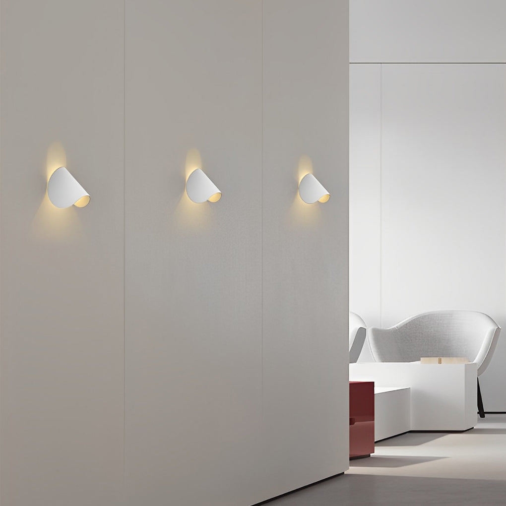Adjustable Metal LED Wall Sconce — Modern, 4"W × 6"H, White / Black / Red / Blue