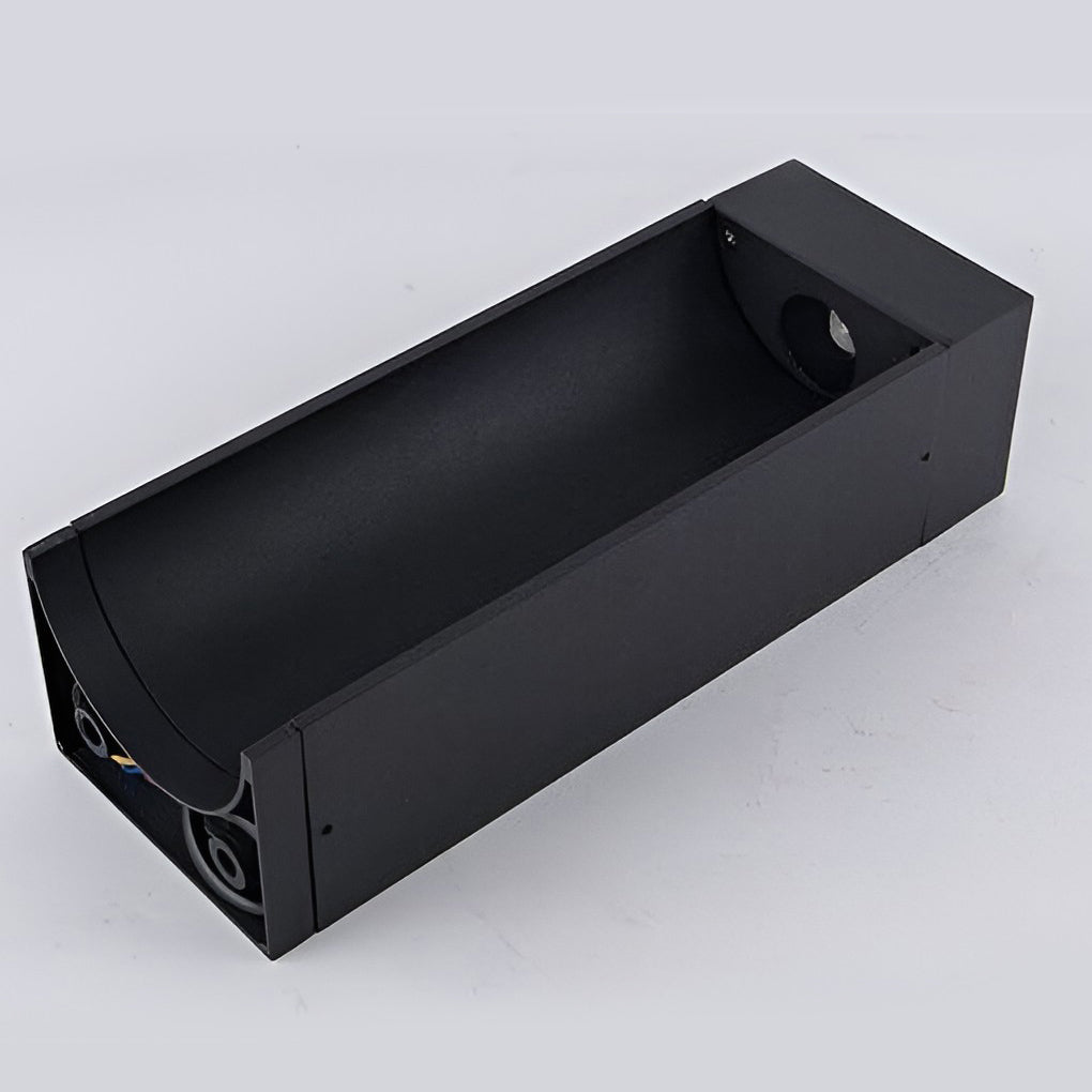 Rectangular Outdoor Bollard Light — Black Die-Cast Aluminum, 5W LED, Warm/Cool White, IP54, 12"–31"
